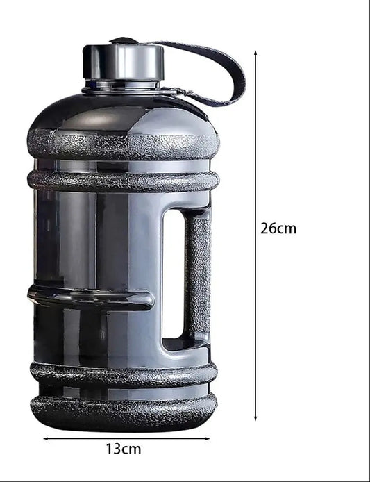 Training Sports Workout Drink Bottle 2L PETG Large Capacity Water Bottle Shaker Bottle with Handle Outdoor Gym Gallon Bottle