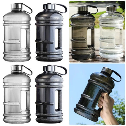 Training Sports Workout Drink Bottle 2L PETG Large Capacity Water Bottle Shaker Bottle with Handle Outdoor Gym Gallon Bottle